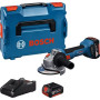 Шліфмашина кутова акумуляторна Bosch Professional GWS 18V-8 125мм 18В 2x5А·год 0-11000об·хв 1.7кг кейс ЗП GAL 18V-40