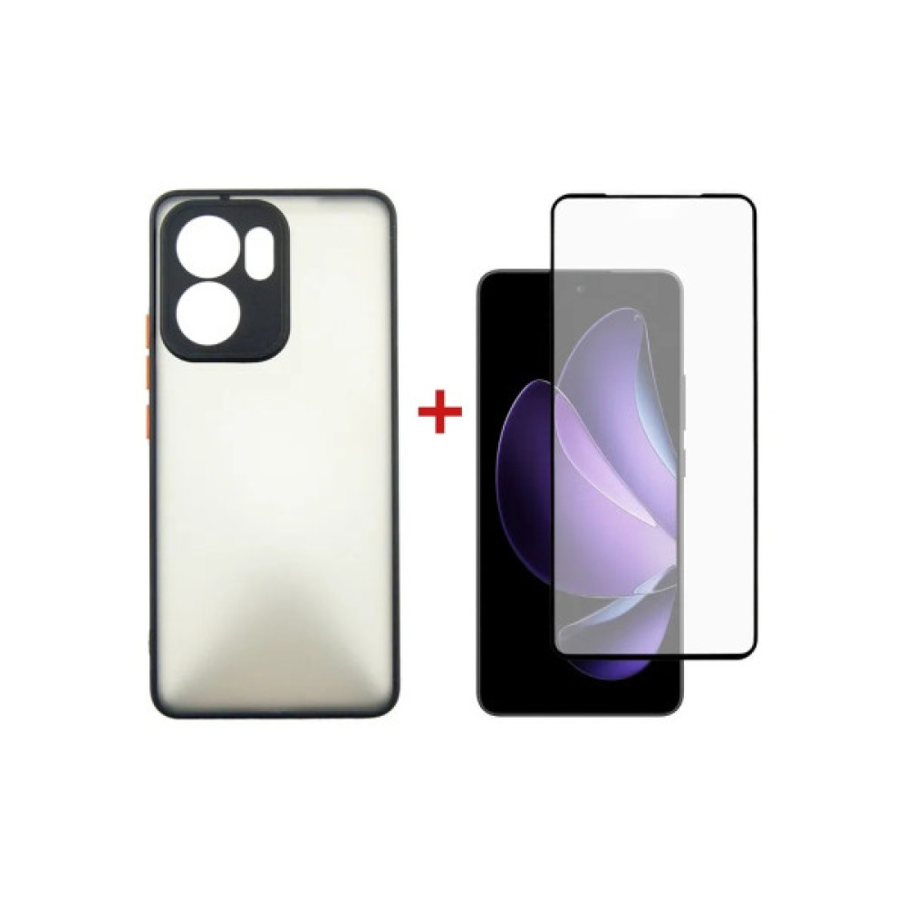 Чохол до мобільного телефона Dengos Oppo Reno 13F 4G Case Matte + 2 Glass (Black) (DG-CTG2P-21) Чохол до мобільного телефона Dengos Oppo Reno 13F 4G Case Matte + 2 Glass (Black) (DG-CTG2P-21)