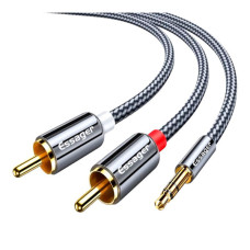 Кабель мультимедійний 3.5mm M to 2xRCA M 5.0m Essager (EYPZJ-MYD0H) Кабель мультимедійний 3.5mm M to 2xRCA M 5.0m Essager (EYPZJ-MYD0H)
