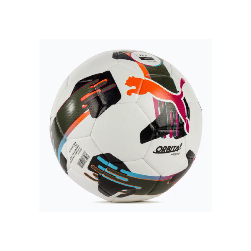М'яч футбольний Puma Orbita 4 HYB (FIFA Basic) 084326-01 білий, чорний, болотний 5 (4067981499212)