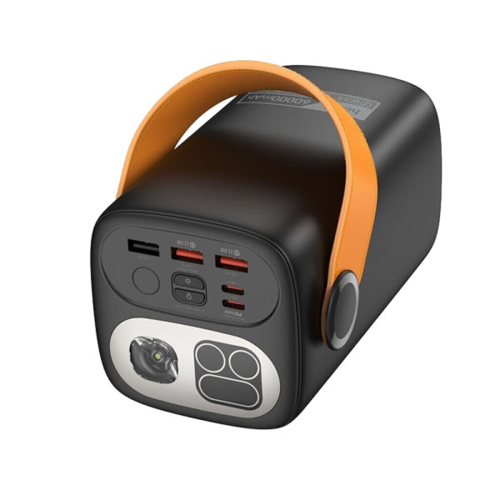 Батарея універсальна HOCO 60000mAh Astrum PD/100W, QC/3.0, LED lamp, Black (DB160 / 714724)