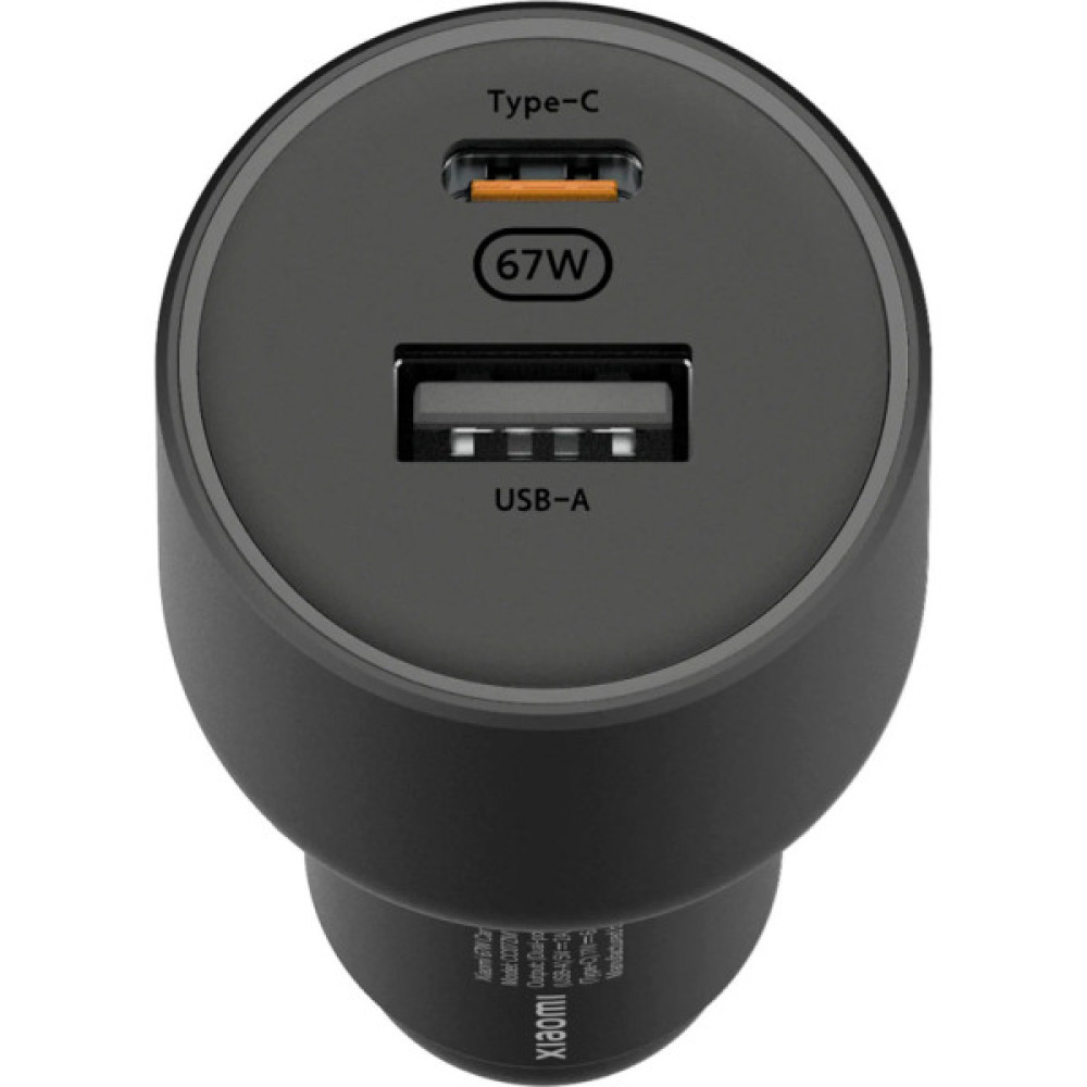 Зарядний пристрій Xiaomi 1xUSB-C + 1xUSB 67W car adapter (973434)