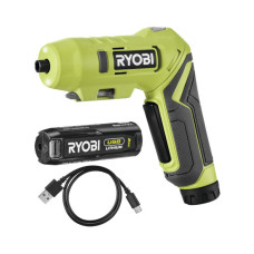 Викрутка акумуляторна Ryobi USB Lithium RSDP4-120G 4В 1х2А·год 5Нм 200об·хв поворотне руків'я 0.35кг