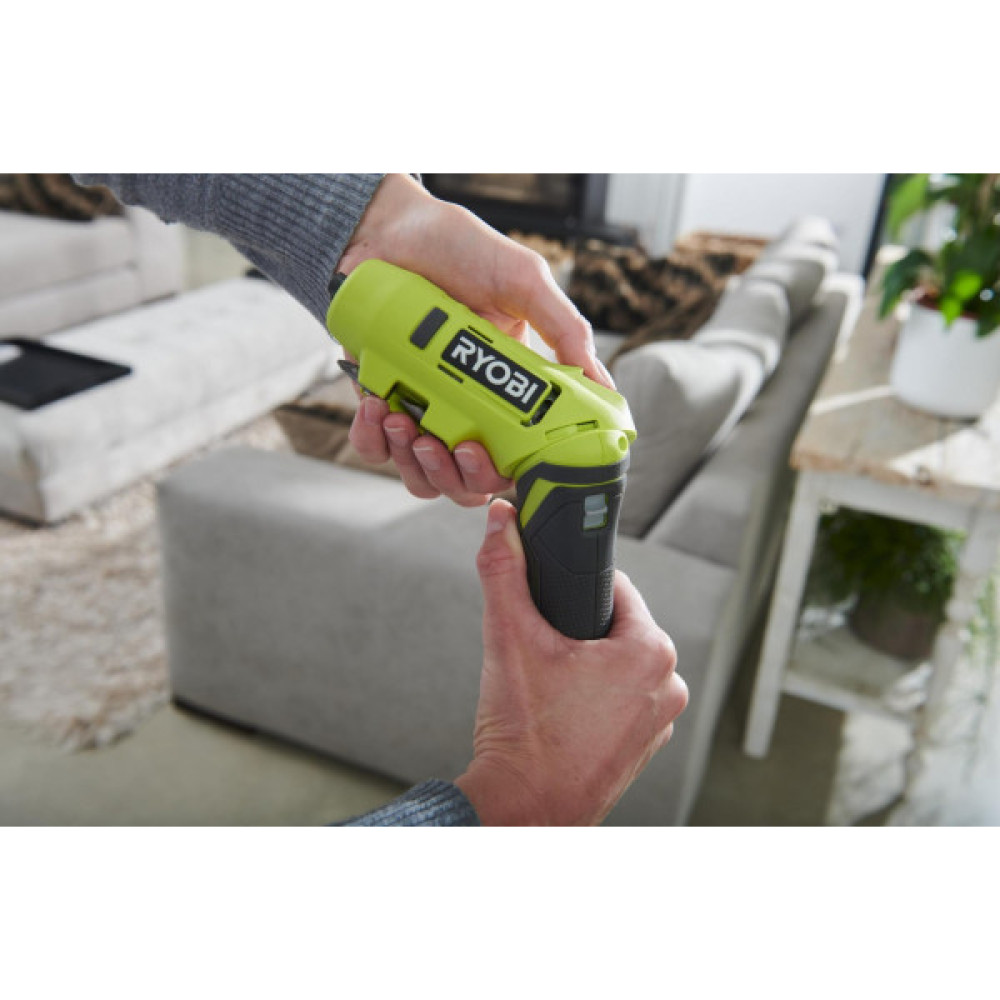 Викрутка акумуляторна Ryobi USB Lithium RSDP4-120G 4В 1х2А·год 5Нм 200об·хв поворотне руків'я 0.35кг