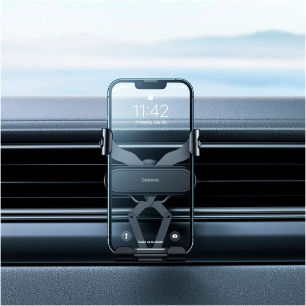 Універсальний автотримач Baseus Stable Gravitational Car Mount Lite (Air Outlet Version) (SUWX010001)