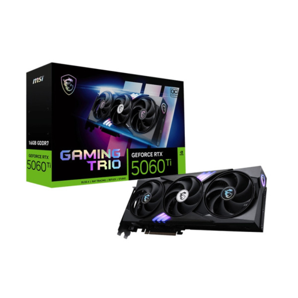 Відеокарта MSI GeForce RTX5060Ti 16Gb GAMING TRIO OC (RTX 5060 Ti 16G GAMING TRIO OC)