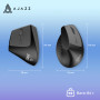 Мишка Ajazz i300 Wireless/Bluetooth/USB Black (i300-B)