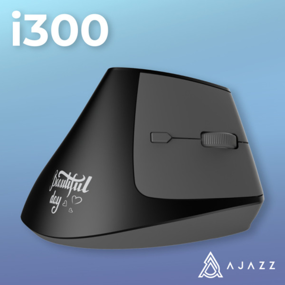 Мишка Ajazz i300 Wireless/Bluetooth/USB Black (i300-B)