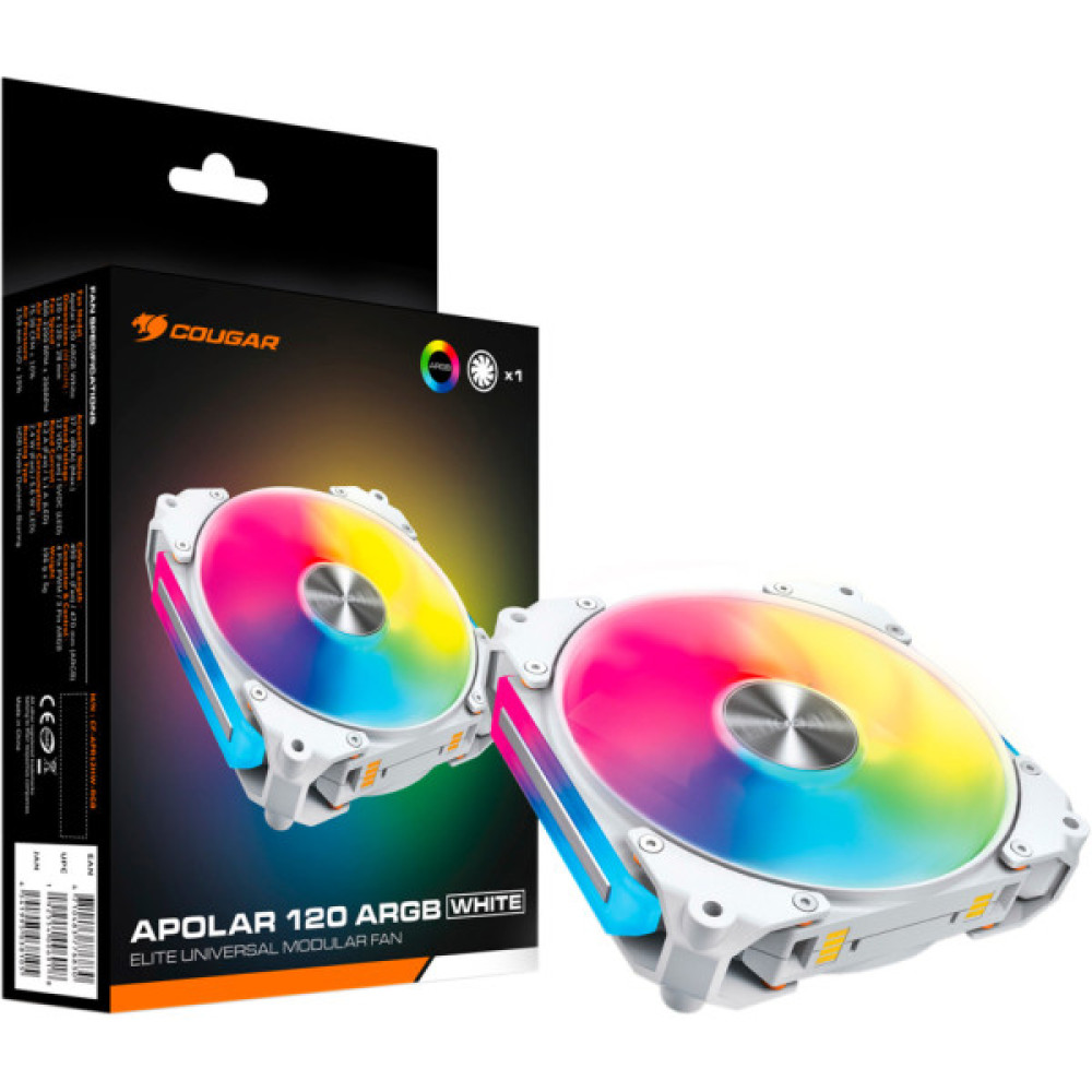Кулер до корпусу Cougar Apolar 120 ARGB (White)