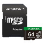 Карта пам'яті ADATA 64GB microSD class 10 UHS-I U3 V30 A2 Speed Plus (UD64GUI3V30A2SP-RA1)