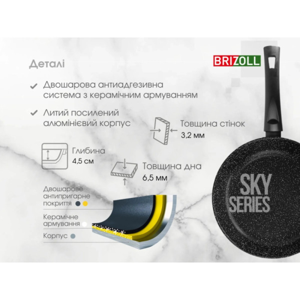 Сковорода Brizoll Sky 22 см (52-2245)