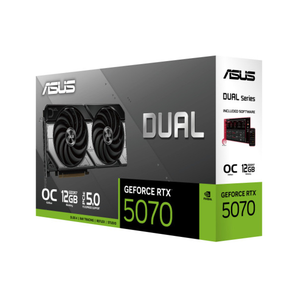 Відеокарта ASUS GeForce RTX 5070 12GB GDDR7 OC DUAL-RTX5070-O12G