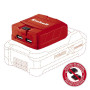 Зарядний пристрій Einhell TE-CP 18 Li USB PXC, 18В,1А/2.1А, 2хUSB, 0.06 кг Зарядний пристрій Einhell TE-CP 18 Li USB PXC, 18В,1А/2.1А, 2хUSB, 0.06 кг