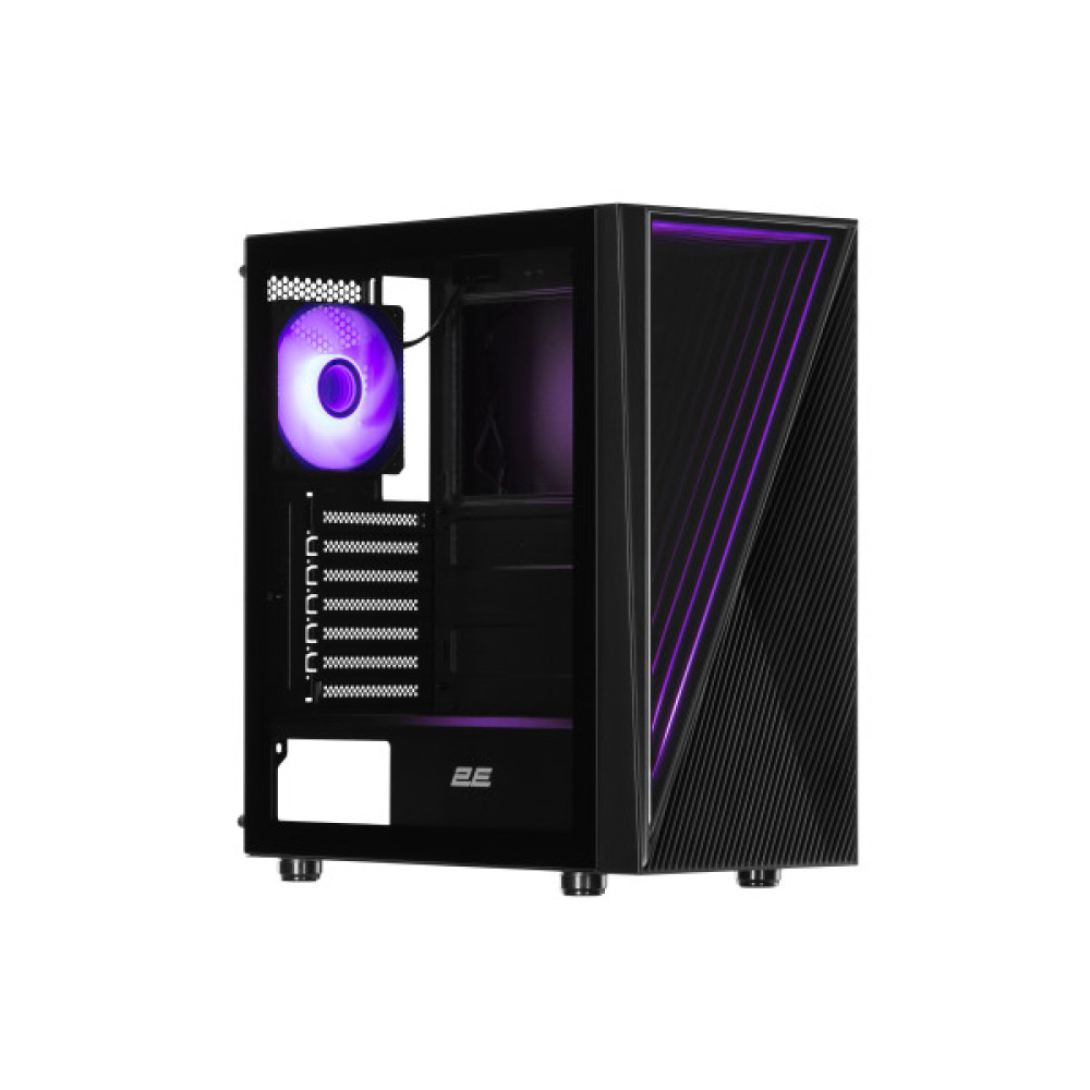 Корпус 2E GAMING Infinity G205A без БЖ 2xUSB3.0, 1xUSBType-C, 1x120мм ARGB, 2x120мм, VGA 345мм, LCS ready, TG Side Panel, ATX, чорний