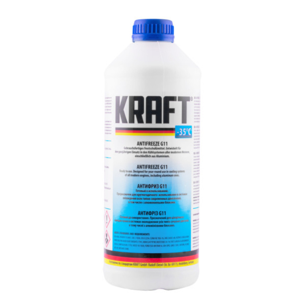 Антифриз KRAFT G11 -35 (синій) 1,5 л (KF105)