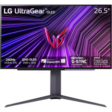 Монітор LG 27" 27GS95QE-B 2xHDMI, DP, USB, Audio, OLED, 2560x1440, 240Hz, 0.03ms, DCI-P3 98.5%, G-SYNC, FreeSync, AdaptiveSync, Pivot, DisplayHDR TRUE BLACK 400