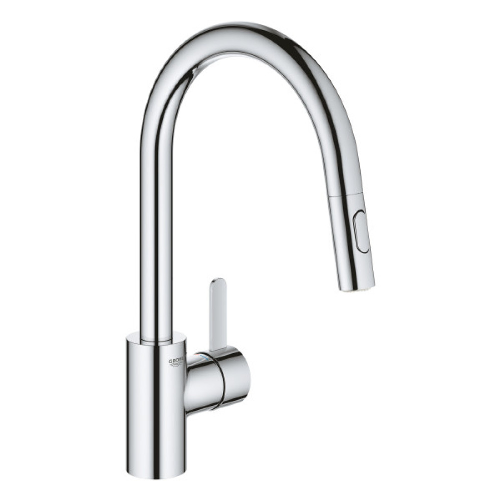 Змішувач для кухні Grohe Via Cosmo, довж.виливу - 223мм, поворотний/витяжний, 1важіль, хром