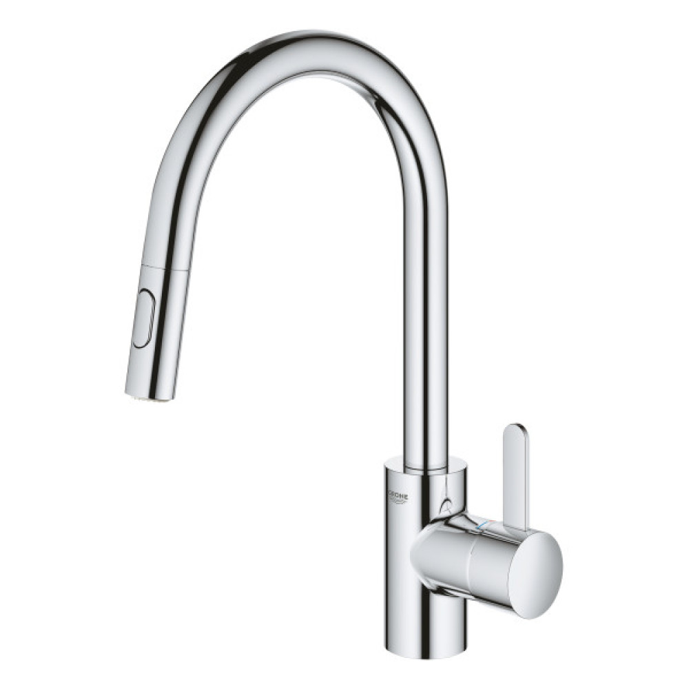 Змішувач для кухні Grohe Via Cosmo, довж.виливу - 223мм, поворотний/витяжний, 1важіль, хром