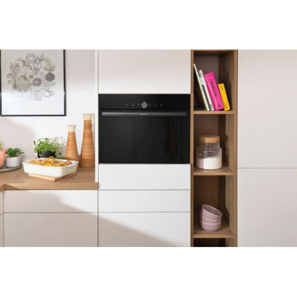 Духова шафа Gorenje електрична компактна, 50л, A+, дисплей, ф-ція мікрохвиль, чорний