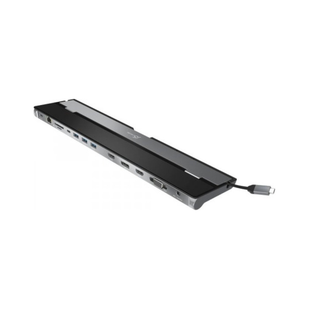 Порт-реплікатор J5create Dock-Station USB-C 10-in-1 (HDMI/PD/USB-A/USB-C/LAN/картридер/audio) (JCD543P-EN)
