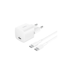 Зарядний пристрій Belkin USB-C PD25W PD3.1 + cable USB-C to USB-C 1.0m white (WCA012KQ1MWH-B6)