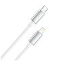 Дата кабель USB-C to Lightning 1.0m PD30W zinc alloy braided white ColorWay (CW-CBPDCL098-WT)