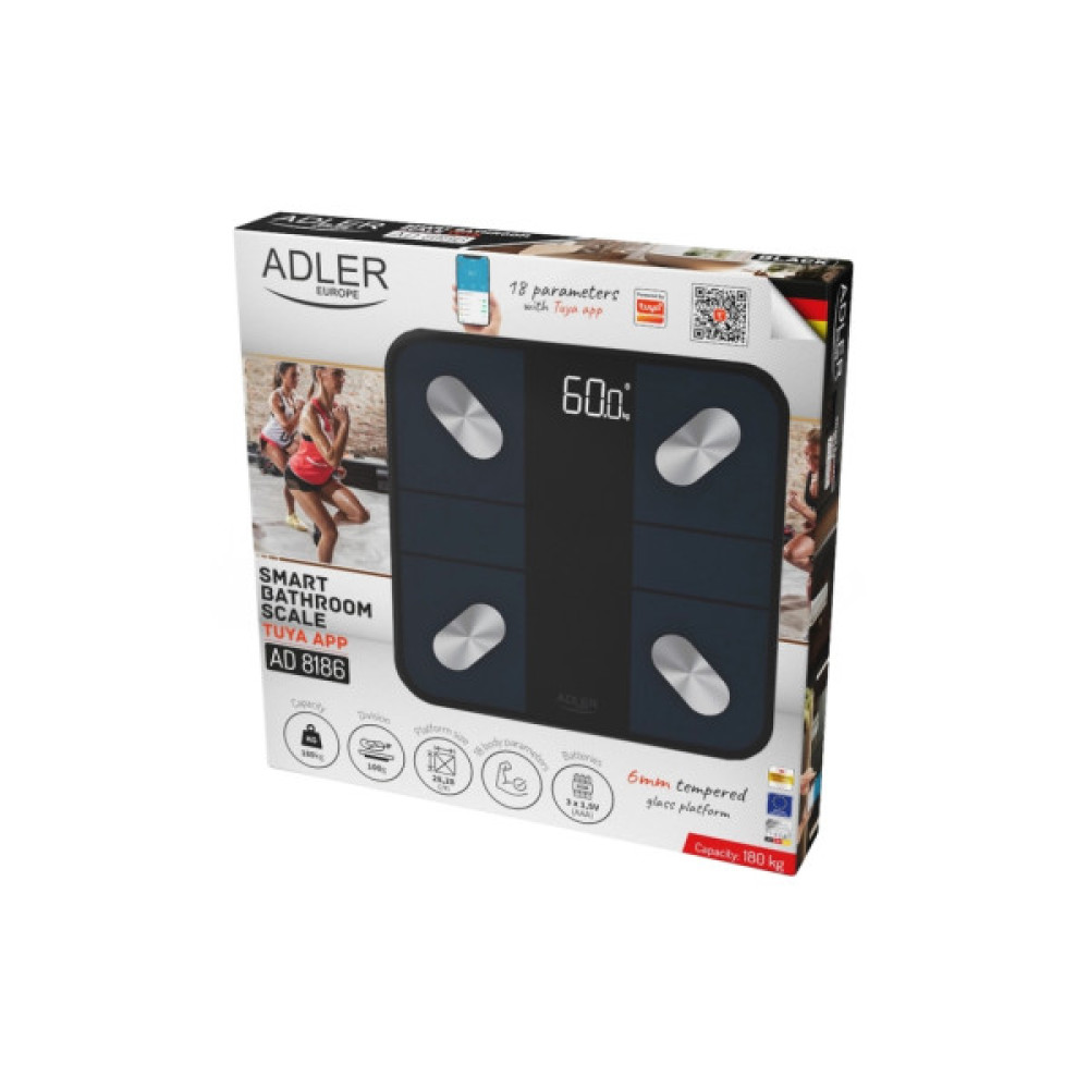 Ваги підлогові Adler AD 8186 black (AD8186B)
