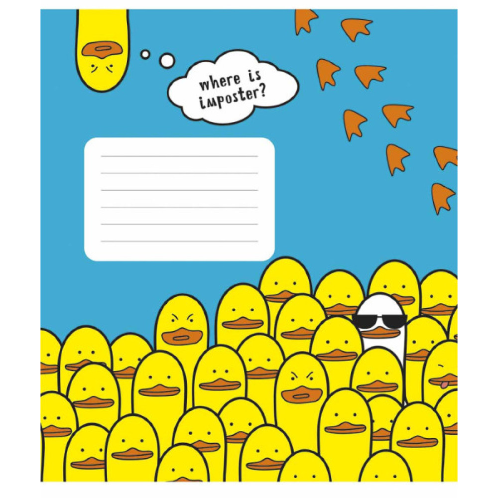 Зошит Школярик Animal's memes 12 аркушів клітинка (012-3567K)