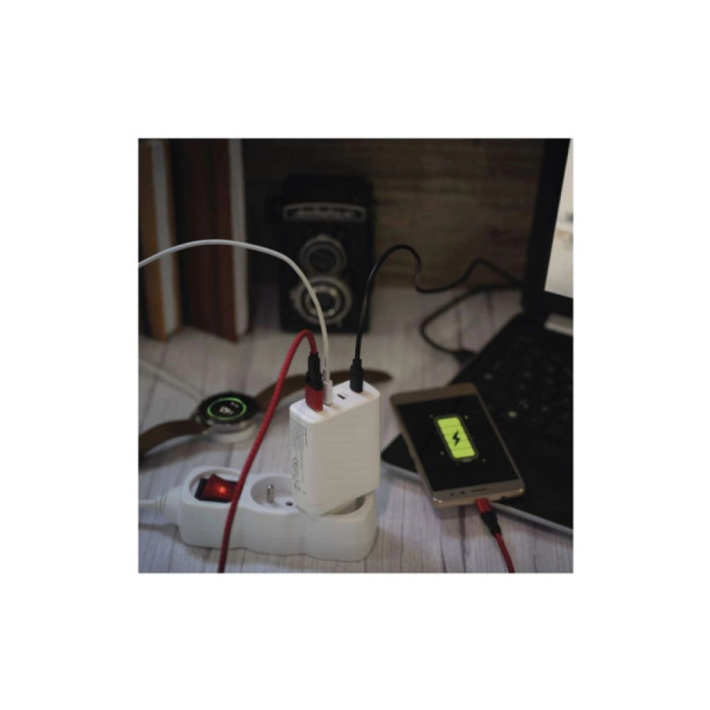 Зарядний пристрій EMOS V06G120 1xUSB-A + 3xUSB-C PD120W GaN (V06G120)
