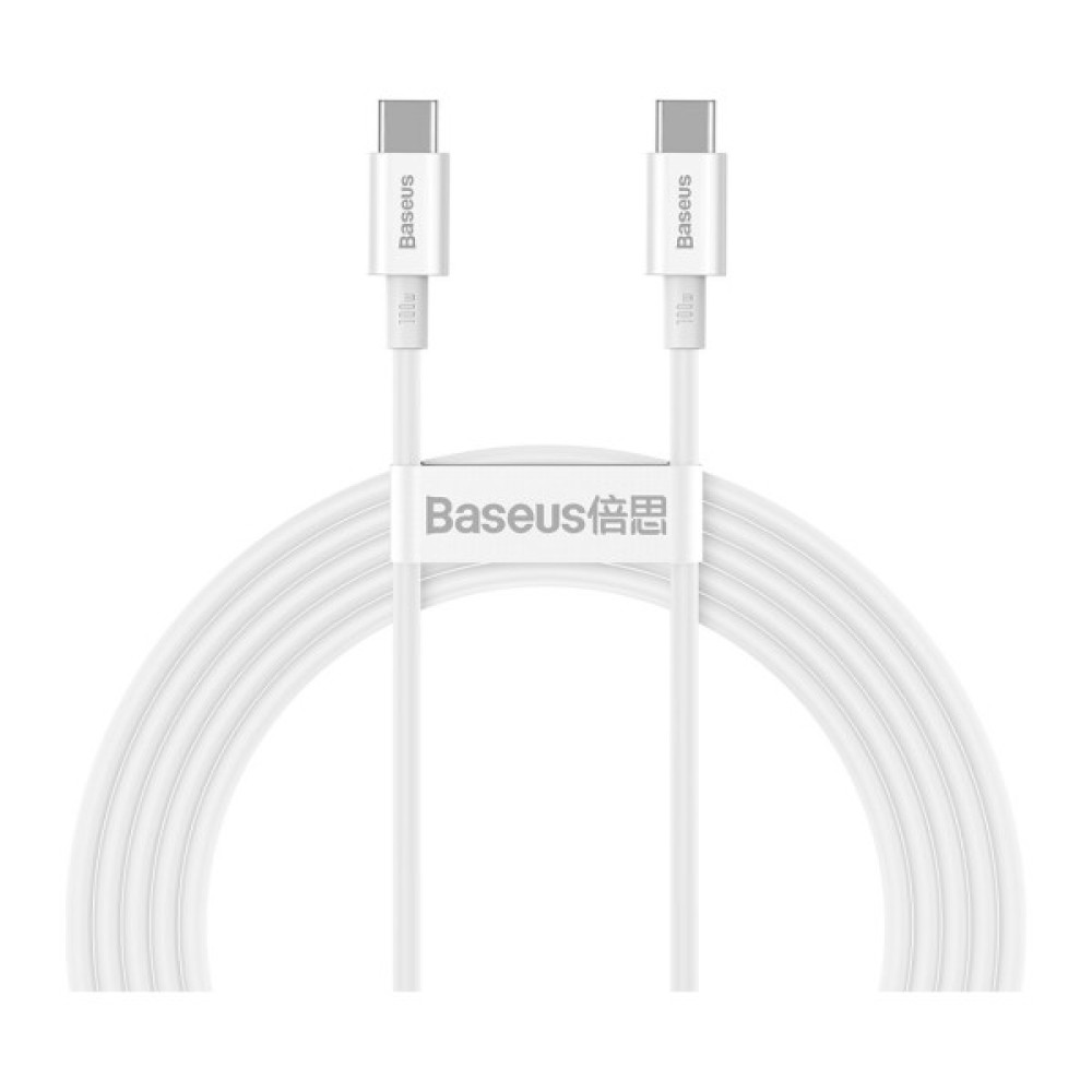 Дата кабель USB-C to USB-C 1.0m 100W white Baseus (CATYS-B02)