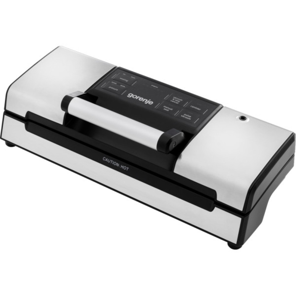 Вакууматор Gorenje для пакетів, 120Вт, 30см, електронне керування, +10 пакетів, нерж, чорний