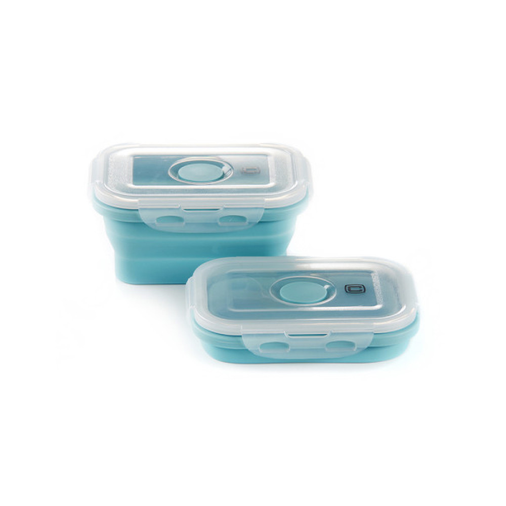 Ланч-бокс СИЛА складаний з кришкою-засувкою блакитний 350 мл (960560)