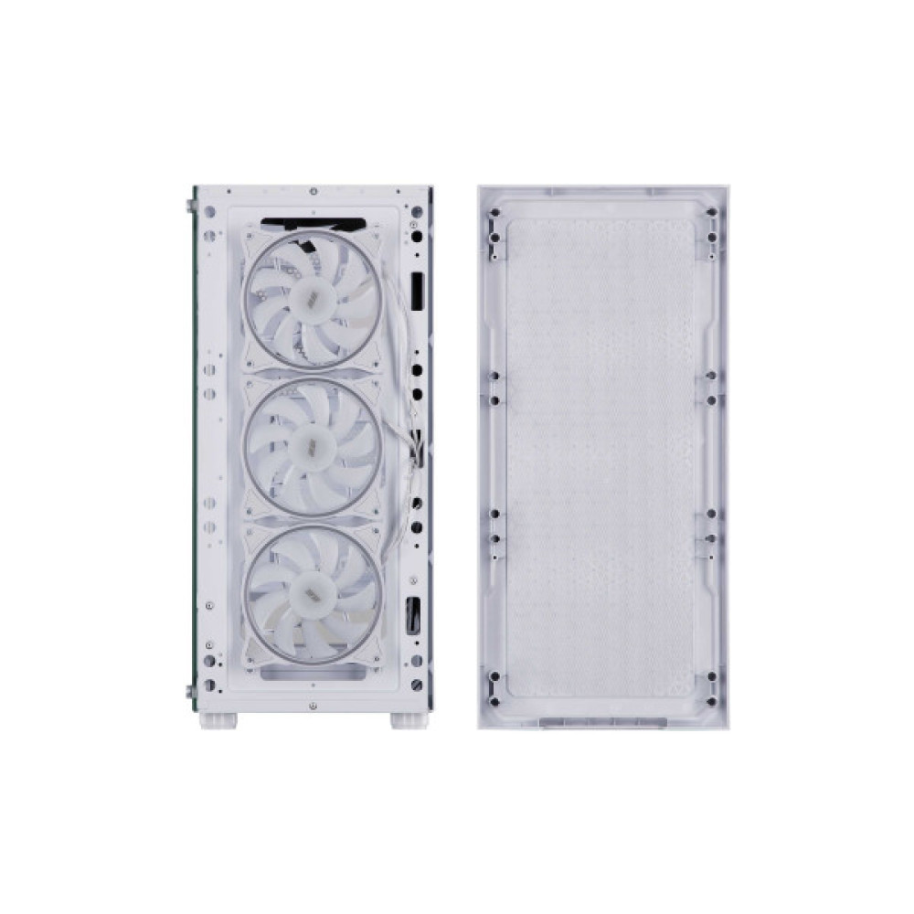 Корпус 2E GAMING Hexagon G338W без БЖ 2xUSB3.0, 1xUSBType-C, 3x120мм ARGB, 1x120мм, VGA 330мм, LCS ready, HUB, TG Side Panel, ATX, білий