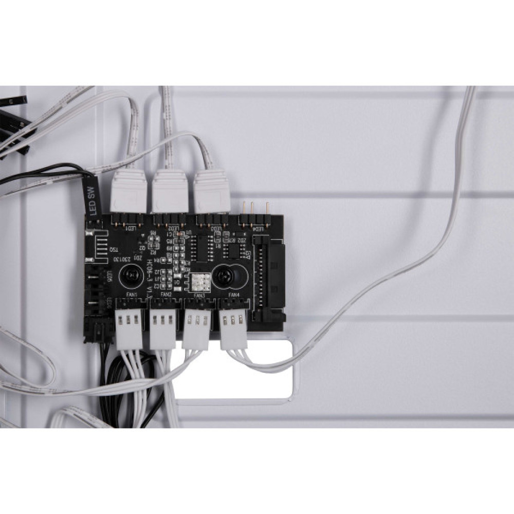 Корпус 2E GAMING Hexagon G338W без БЖ 2xUSB3.0, 1xUSBType-C, 3x120мм ARGB, 1x120мм, VGA 330мм, LCS ready, HUB, TG Side Panel, ATX, білий