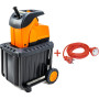 Садовий подрібнювач GTM DS2800/45 KIT, 220В, 2800Вт, до 45мм, ножі, 60л + подовжувач 10м (DS2800/45_KIT+ext.cord)