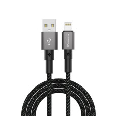 Дата кабель USB 2.0 AM to Lightning 1.0m 2.4A black Grand-X (PL-08B)