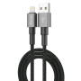 Дата кабель USB 2.0 AM to Lightning 1.0m 2.4A black Grand-X (PL-08B)
