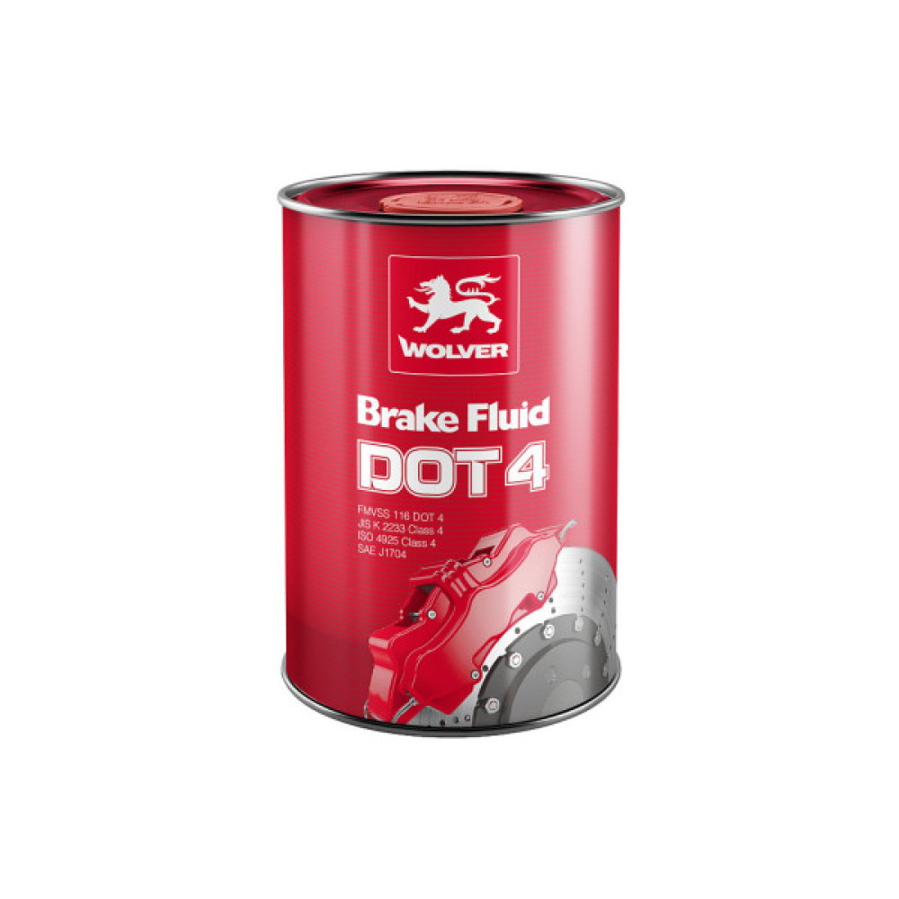 Гальмівна рідина Wolver DOT 4 1л