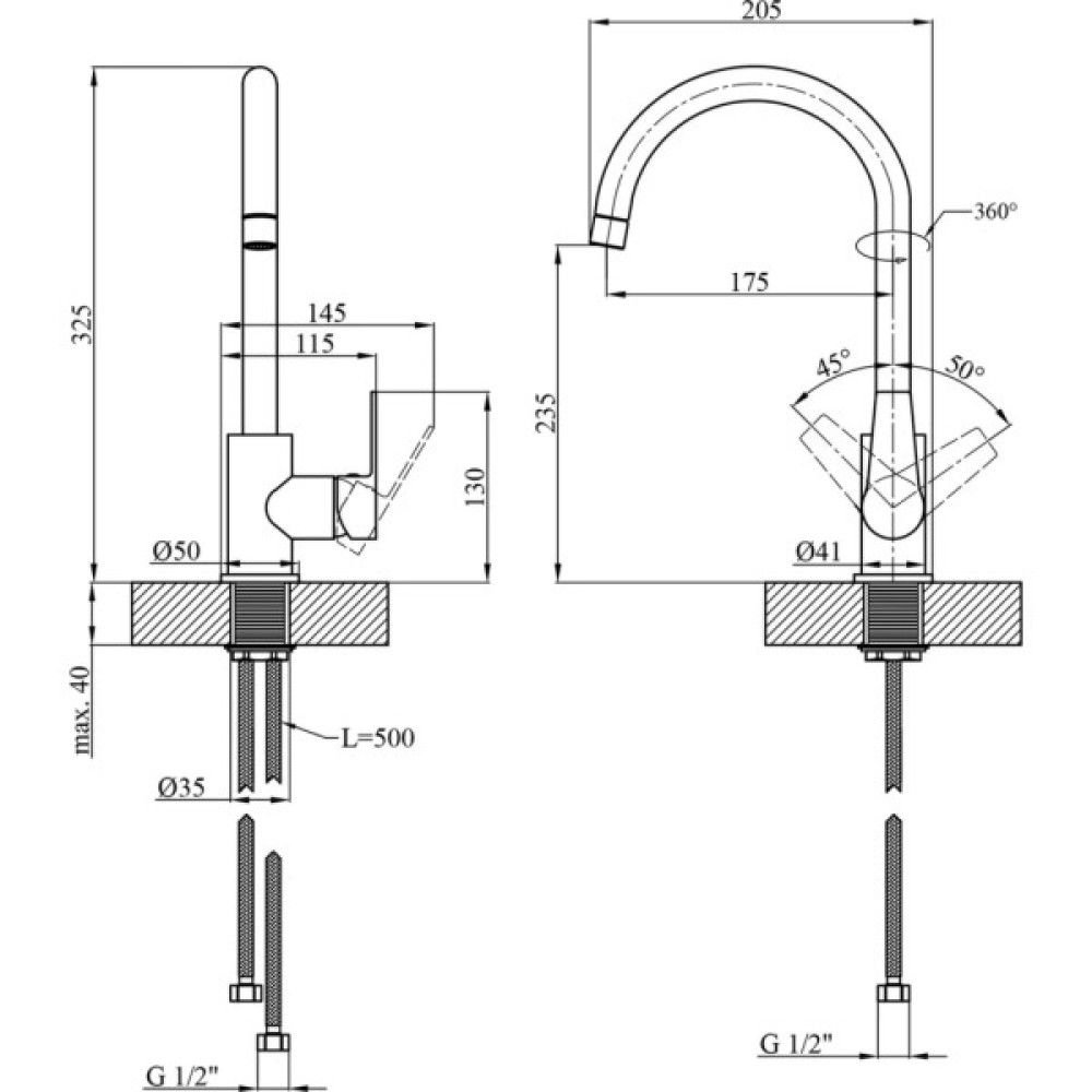 Змішувач Kroner Hagen-C030 (CV032257)