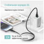 Дата кабель USB 2.0 AM to Lightning 1.0m 3A textured PVC black ColorWay (CW-CBUL094-BK)
