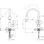 Змішувач Kroner Kuche-C132BLE (CV033131)