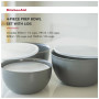 Миска KitchenAid Coreline, набір 4 шт, з кришкою, сірий (KQG176OSCGG)