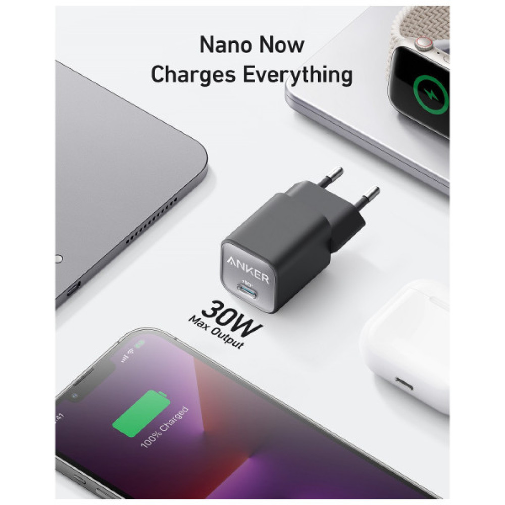 Зарядний пристрій Anker USB-C PD30W PowerPort 511 Nano III white (A2147G21)