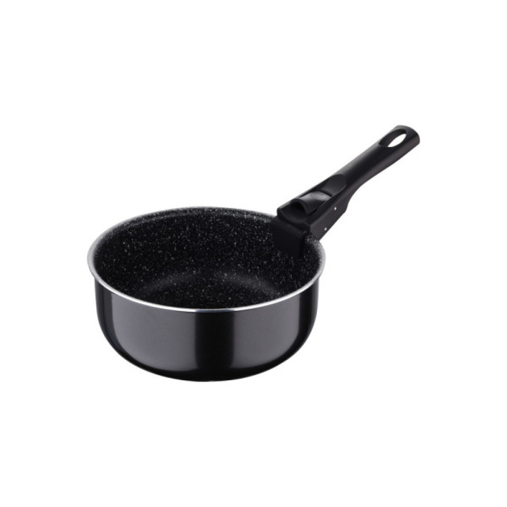 Ківш Bergner Click & cook black, набір зі знімною ручкою 16/18/20 см, 4 предмети (BG-31602-BK)