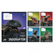 Зошит Yes JURASSIC WORLD Strength and Power А5 12 аркушів коса лінія (767665)
