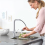 Змішувач для кухні Grohe Blue Home, довж.виливу - 223мм,  поворотний, витяжний, 1 важіль + сенсор, хром