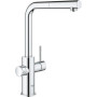 Змішувач для кухні Grohe Blue Home, довж.виливу - 223мм,  поворотний, витяжний, 1 важіль + сенсор, хром