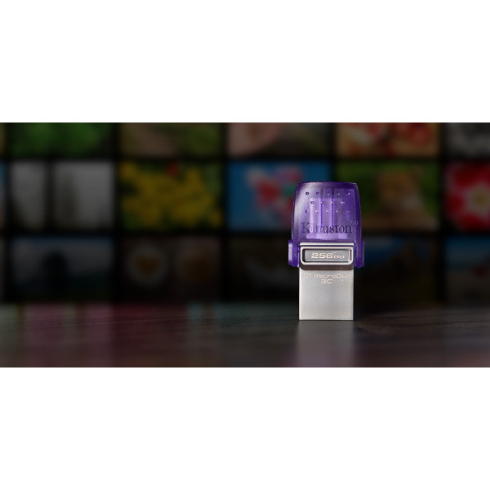 Накопичувач Kingston   64GB USB 3.2 Type-A Gen1 + Type-C DT microDuo 3C R200MB/s