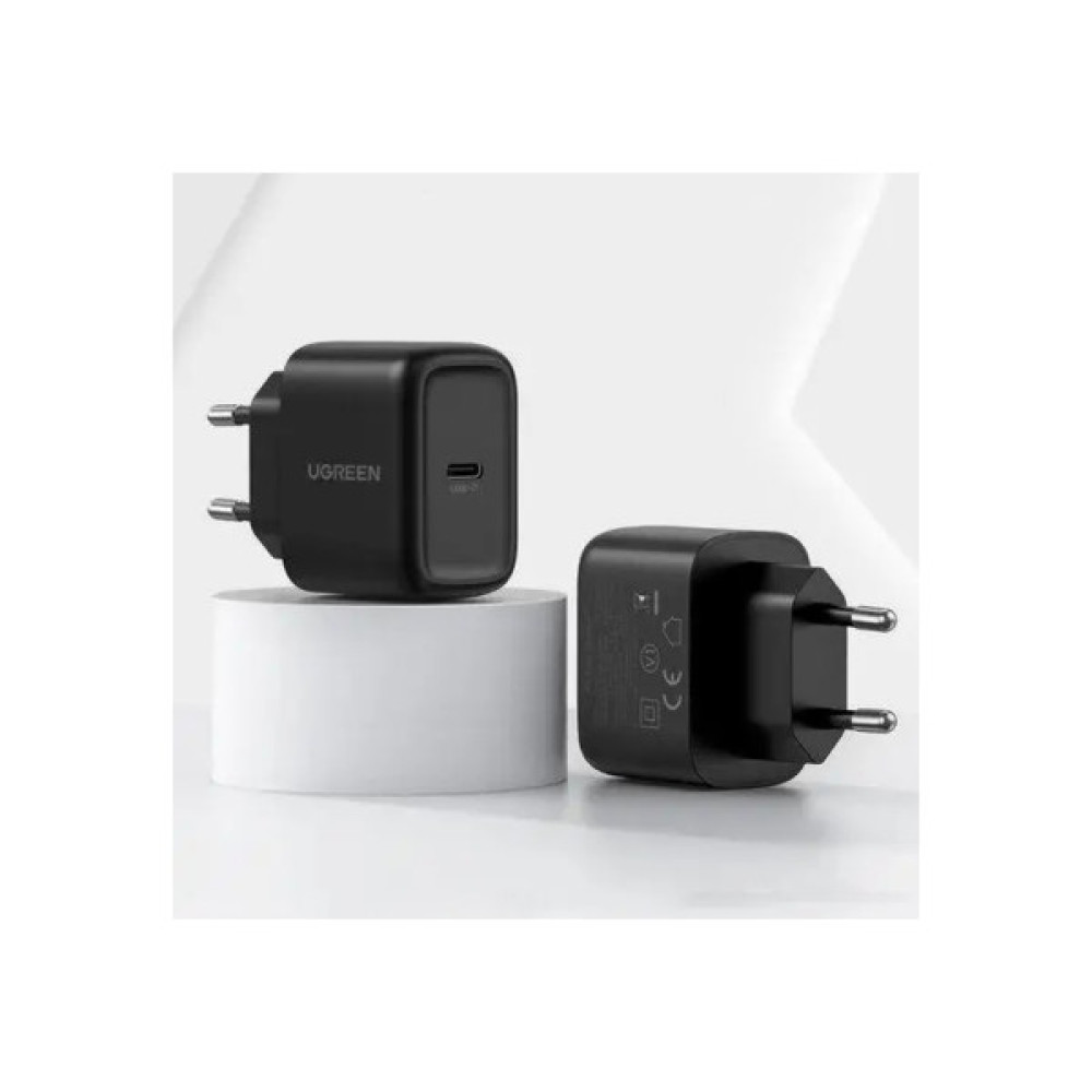Зарядний пристрій Ugreen USB-C PD25W + cable USB-C to USB-C 2.0m CD250 black (50581)