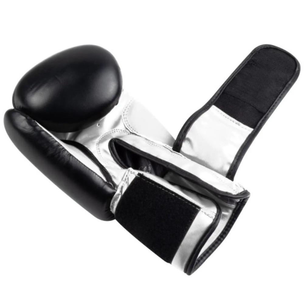 Боксерські рукавички PowerPlay 3004 Classic Чорно-Білі 12 унцій (PP_3004_12oz_Bl/White)